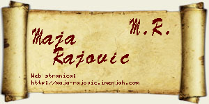Maja Rajović vizit kartica